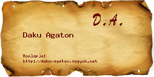 Daku Agaton névjegykártya